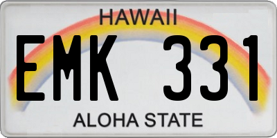 HI license plate EMK331