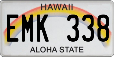 HI license plate EMK338