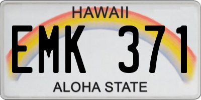 HI license plate EMK371