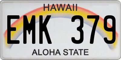 HI license plate EMK379