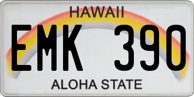HI license plate EMK390