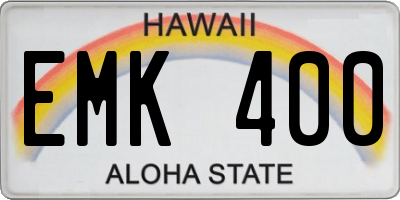 HI license plate EMK400