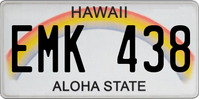 HI license plate EMK438