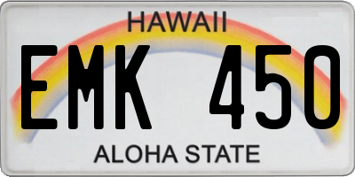 HI license plate EMK450