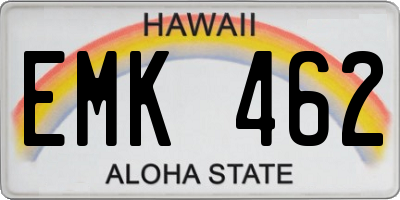 HI license plate EMK462