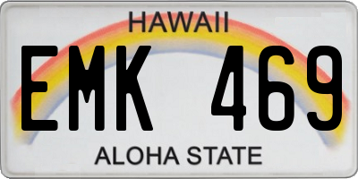 HI license plate EMK469