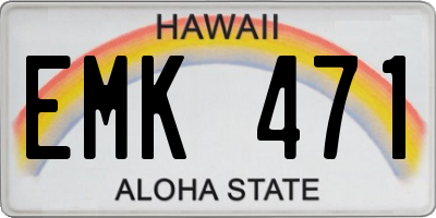 HI license plate EMK471