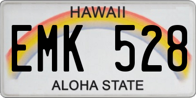 HI license plate EMK528