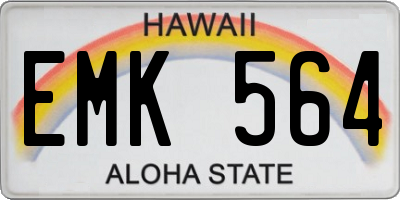 HI license plate EMK564