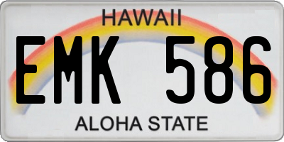 HI license plate EMK586