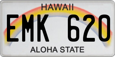 HI license plate EMK620