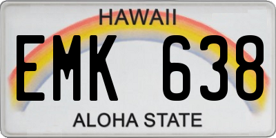 HI license plate EMK638