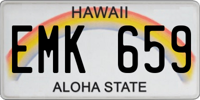 HI license plate EMK659