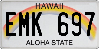 HI license plate EMK697