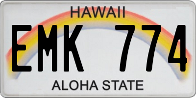 HI license plate EMK774