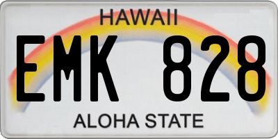 HI license plate EMK828