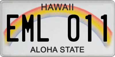 HI license plate EML011