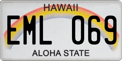 HI license plate EML069