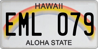 HI license plate EML079