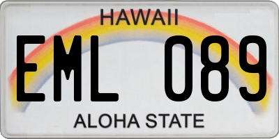 HI license plate EML089
