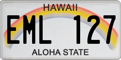 HI license plate EML127