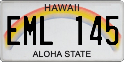 HI license plate EML145