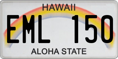 HI license plate EML150