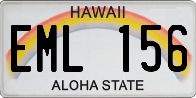 HI license plate EML156