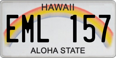 HI license plate EML157