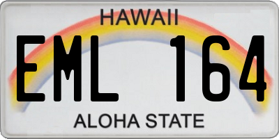 HI license plate EML164