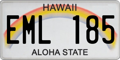 HI license plate EML185