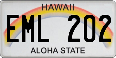 HI license plate EML202