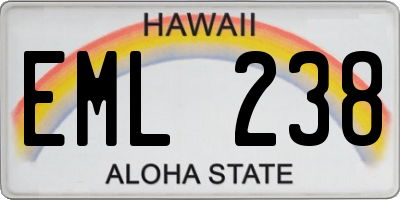 HI license plate EML238