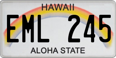 HI license plate EML245