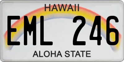 HI license plate EML246