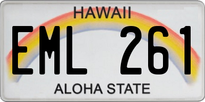 HI license plate EML261