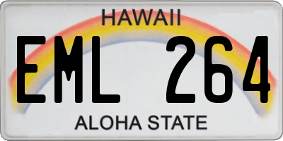 HI license plate EML264