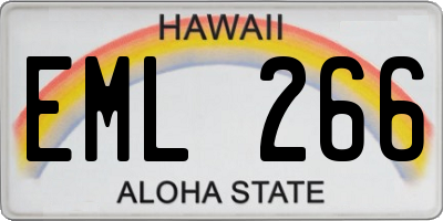 HI license plate EML266