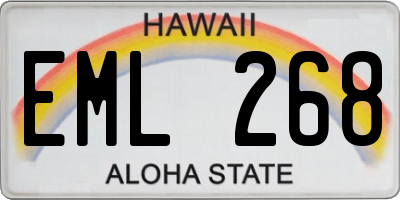 HI license plate EML268