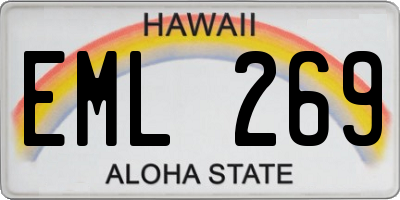 HI license plate EML269