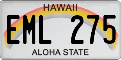 HI license plate EML275