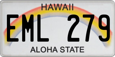 HI license plate EML279