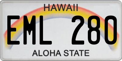 HI license plate EML280