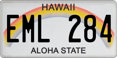 HI license plate EML284