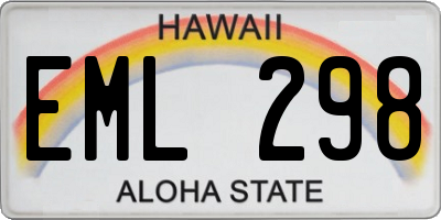 HI license plate EML298