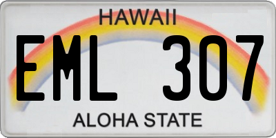 HI license plate EML307