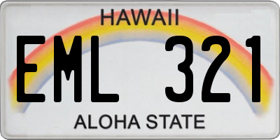 HI license plate EML321