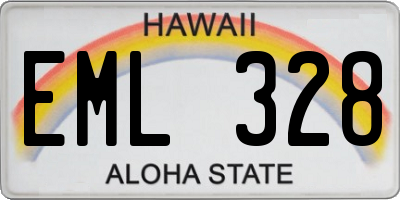 HI license plate EML328