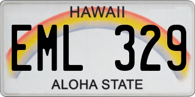 HI license plate EML329