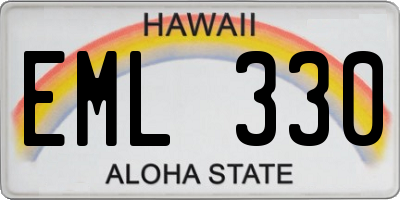 HI license plate EML330